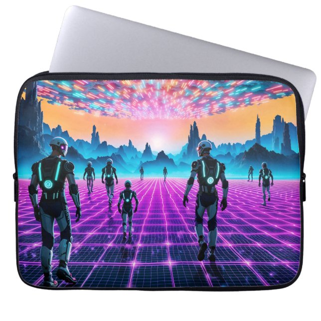 Neon Dreamscape Laptop Sleeve (Front)