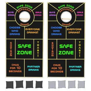 Neon Drinking Gaming Cornhole Set