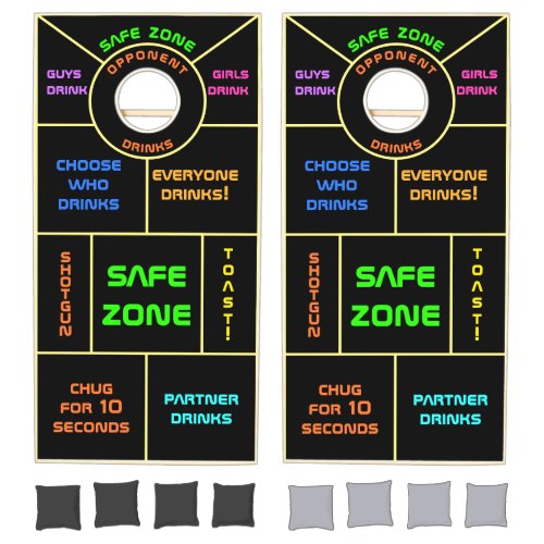 Neon Drinking Gaming Cornhole Set