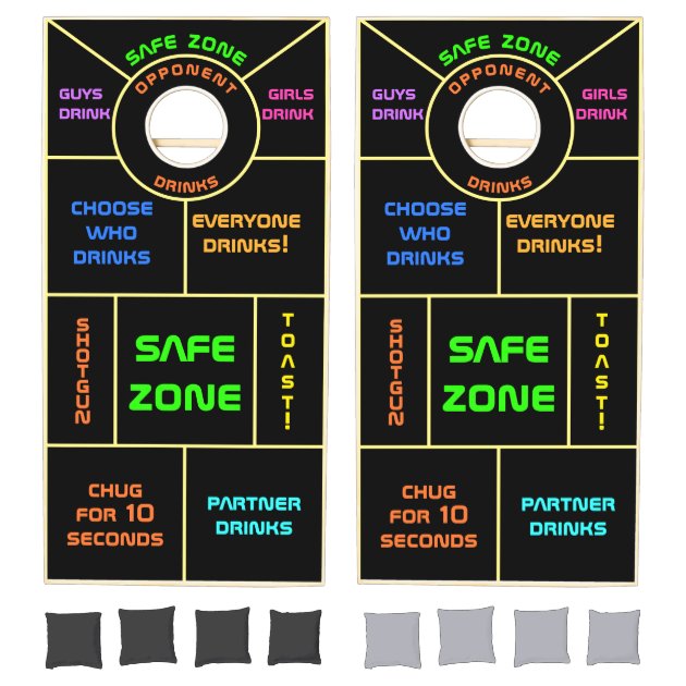 Neon Drinking Gaming Cornhole Set
