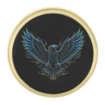 Neon Eagle Lapel Pin