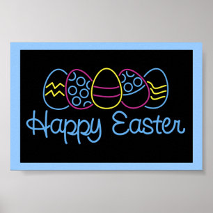 Neon Eggs - Poster