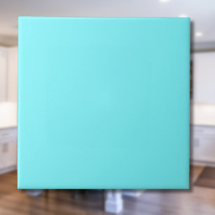 Neon Electric Blue Solid Color Classic Elegant Ceramic Tile
