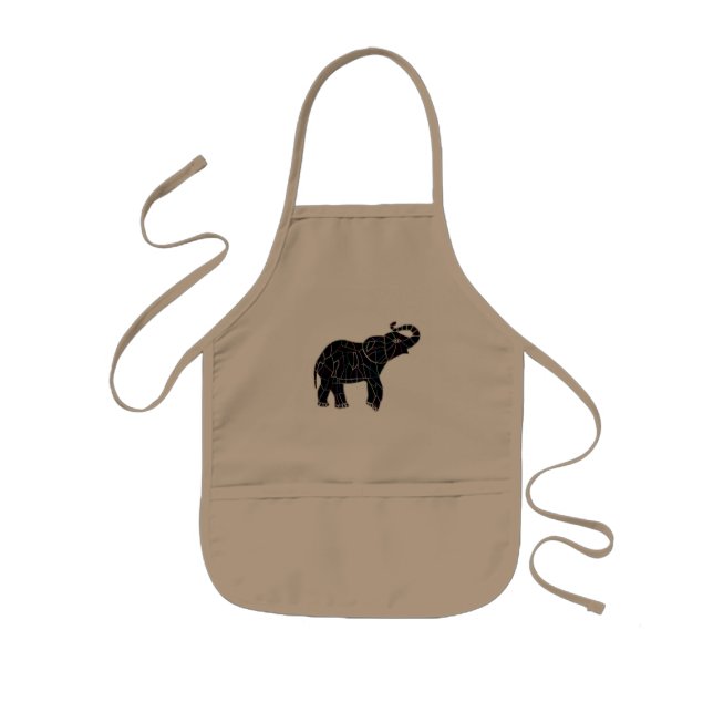 Neon Electric Elephant Kids' Apron (Front)