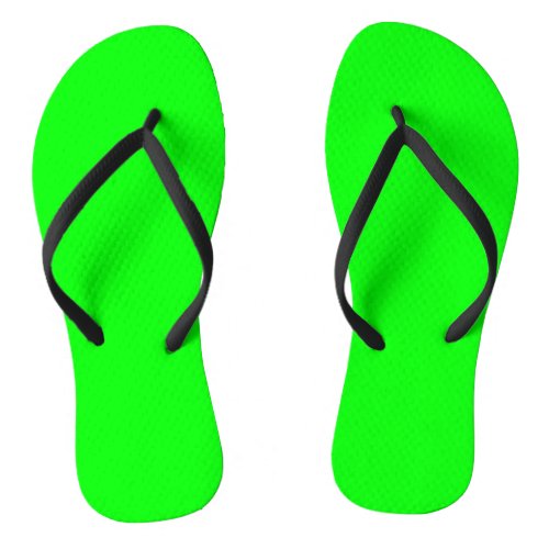 Neon Electric Green Custom Classic Flip Flops