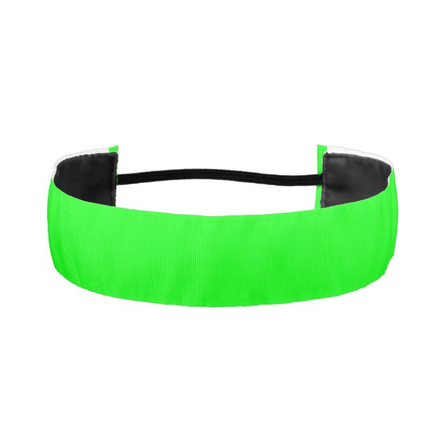 Neon Electric Green Solid Color | Classic Athletic Headband (Front)