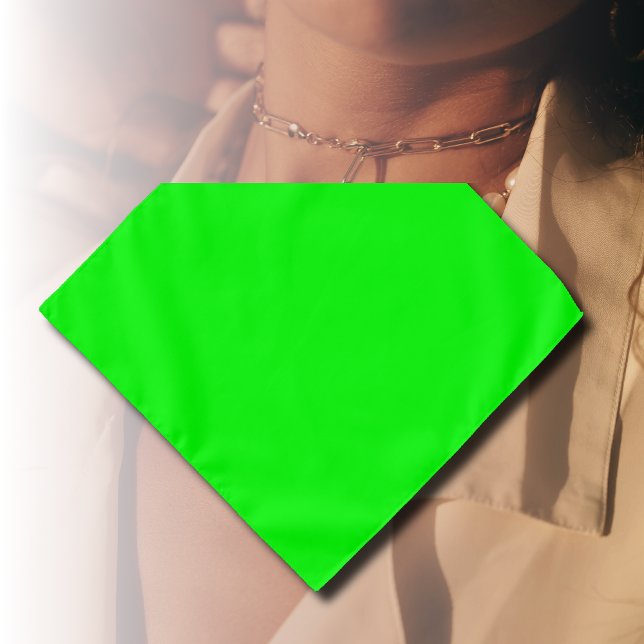 Neon Electric Green Solid Color | Classic Bandana (Creator Uploaded)