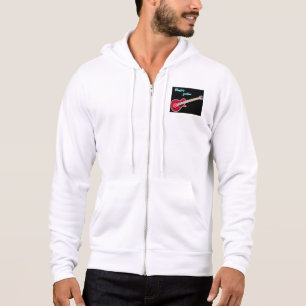 Neon Electric Guitar Retro 80s Rock Music Hoodie