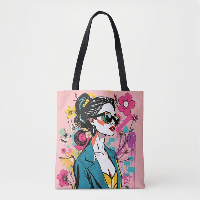 Neon Elegance Art Dual Tote Collection ✨💫 Bag (Front)