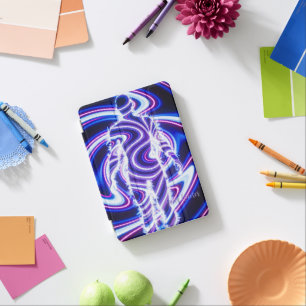 Neon Energy Human Silhouette iPad Mini Cover