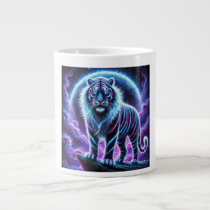 Neon Energy Tiger Jumbo Specialty Mug Design.