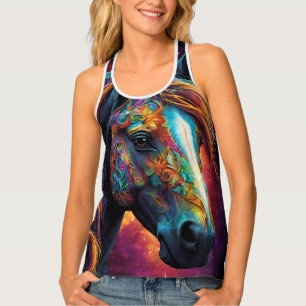 Neon Equinox The Cyber-Kaleidoscope Stallion Tank Top