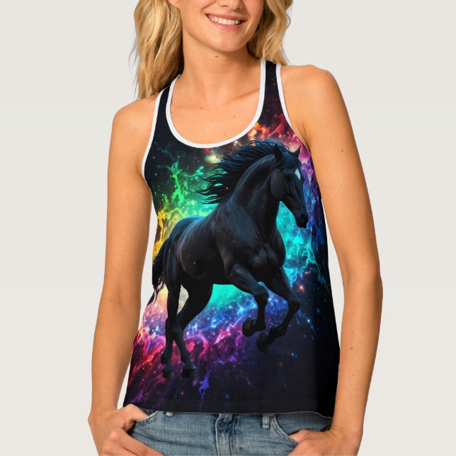 Neon Equinox The Cyber-Kaleidoscope Stallion Tank Top (Front)