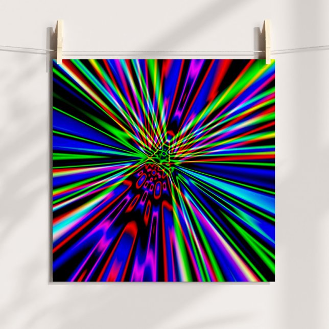 Neon Explosion Abstract Digital Poster (Neon Explosion Abstract Digital Poster)