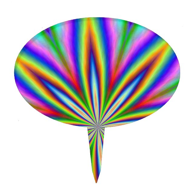 Neon Explosion Cake Topper (Front)