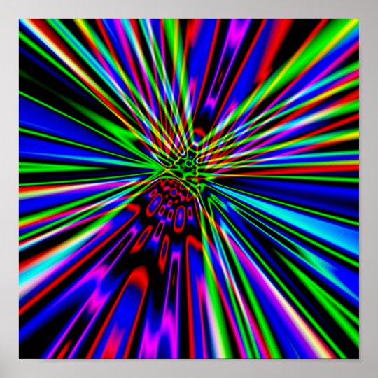 Neon Explosion Poster | Zazzle