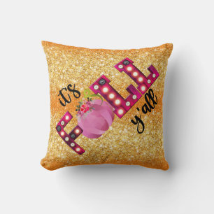 Neon Fall Autumn Customize Color Throw Pillow