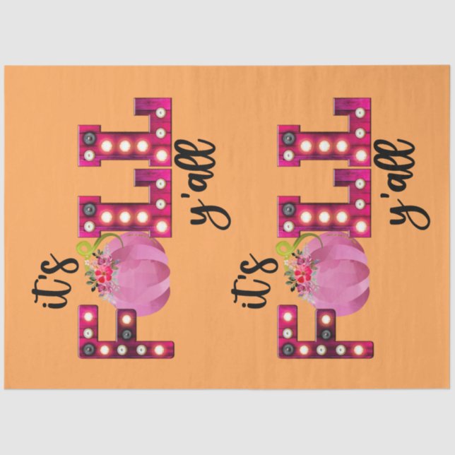 Neon Fall Autumn Customize Color Tissue Paper (Front)