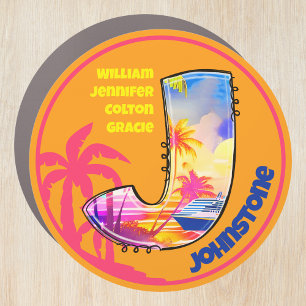Neon Family Cruise Custom J Ship Door Decoration Car Magnet