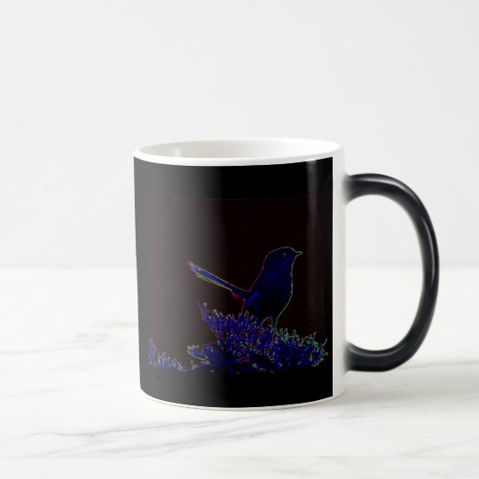 Neon Female Fairy Wren Magic Mug