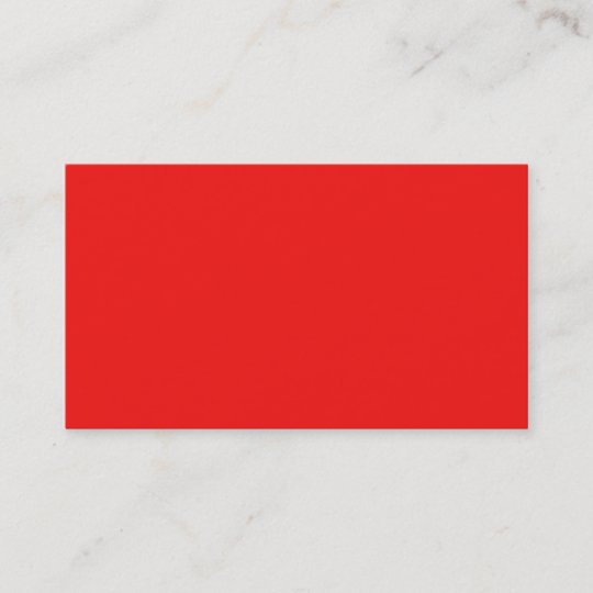 Neon Fire Engine Cherry Red Bright Fashion Color Business Card