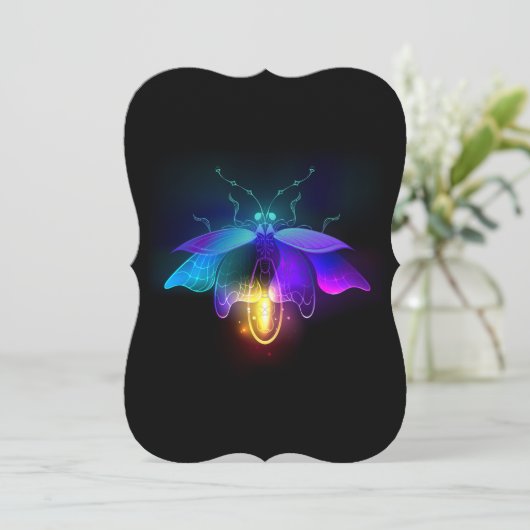 Neon Firefly on black (Standing Front)