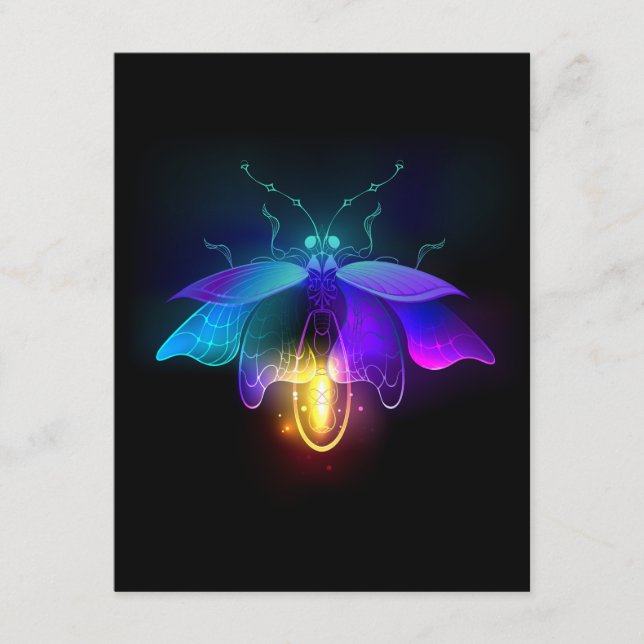 Neon Firefly on black Advice Card (Front)