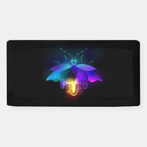 Neon Firefly on black Banner