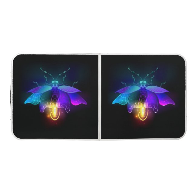 Neon Firefly on black Beer Pong Table (Top)
