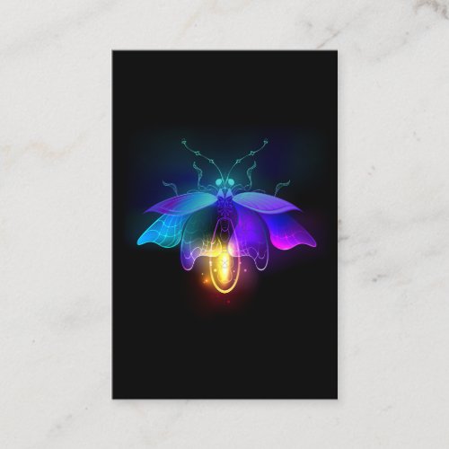 Neon Firefly on black Business Card