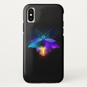 Neon Firefly on black iPhone XS Case