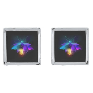 Neon Firefly on black Cufflinks