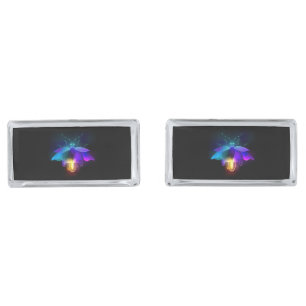 Neon Firefly on black Cufflinks