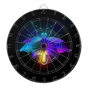 Neon Firefly on black Dart Board