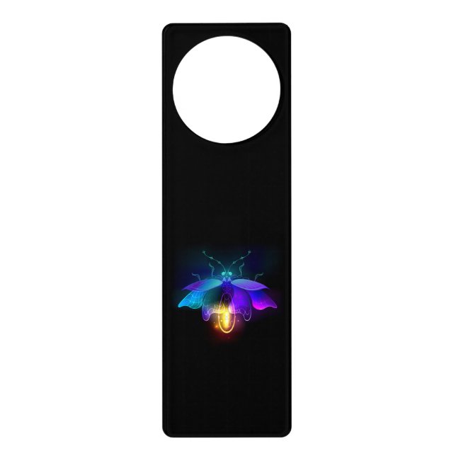 Neon Firefly on black Door Hanger (Front)