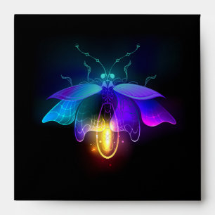 Neon Firefly on black Envelope