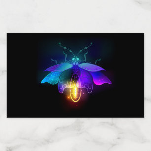Neon Firefly on black Envelope Liner