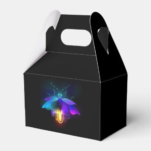 Neon Firefly on black Favor Boxes