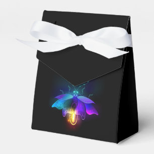 Neon Firefly on black Favor Boxes