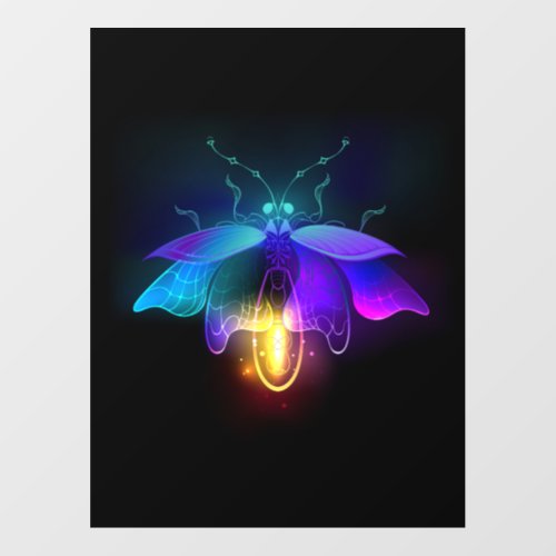 Neon Firefly on black Floor Decals