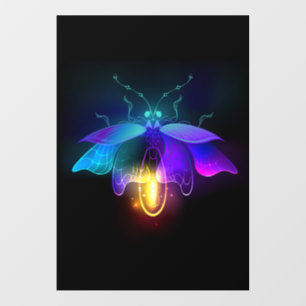 Neon Firefly on black Floor Decals