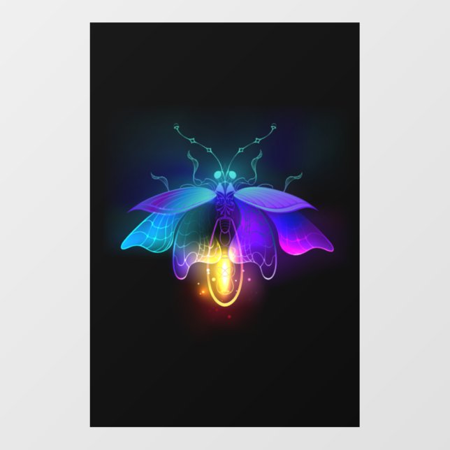 Neon Firefly on black Floor Decals (Front)