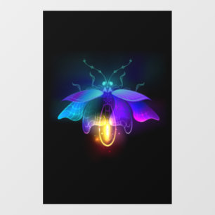 Neon Firefly on black Floor Decals