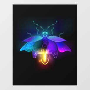 Neon Firefly on black Floor Decals