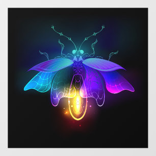 Neon Firefly on black Floor Decals