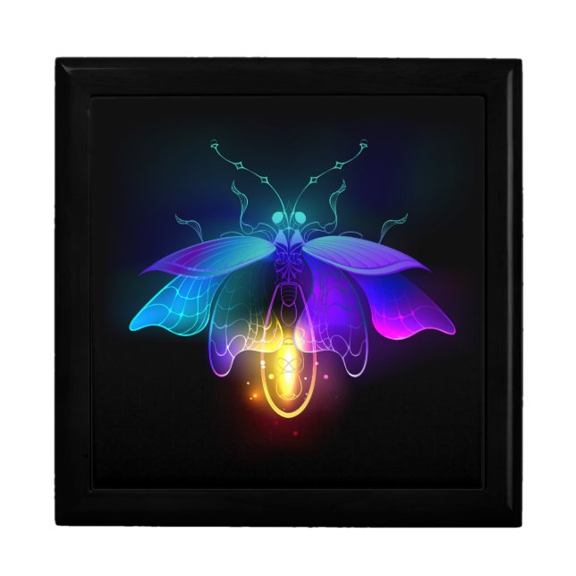 Neon Firefly on black Gift Box (Front)