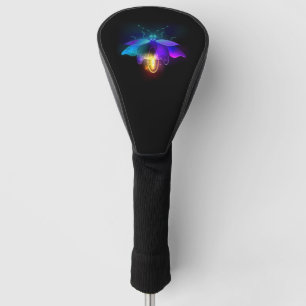 Neon Firefly on black Golf Head Cover