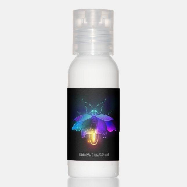 Neon Firefly on black Hand Lotion (Front)