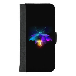 Neon Firefly on black iPhone 8/7 Plus Wallet Case