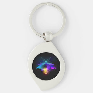 Neon Firefly on black Keychain